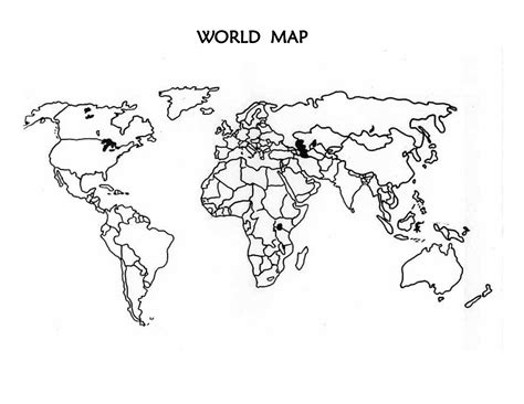 Free Printable Blank Outline Map of World [PNG & PDF]