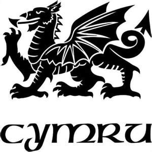 Welsh Dragon #1 (large) - Cymru, Wales car truck vinyl decal sticker 6" Black | eBay