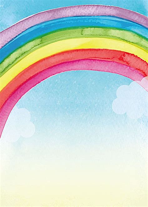 Watercolor Rainbow Background Painting