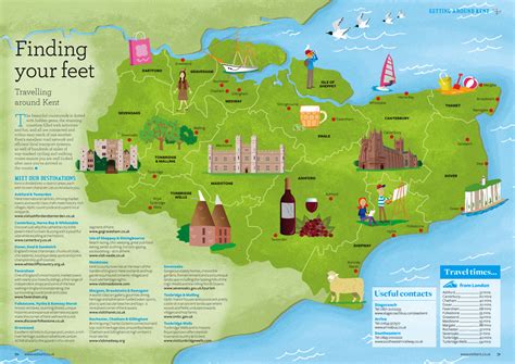 Illustrated Maps for Visit Kent Guide | Behance