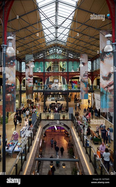 Bolton Market hall interior refurbished Bolton Market Hall listed Stock Photo: 122239213 - Alamy