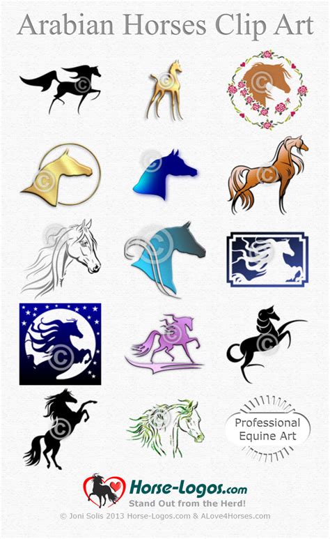 Horse Clip Art of Arabian Horses – A Love 4 Horses