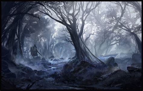 Misty Forest, Sebastian Wagner | Misty forest, Fantasy landscape, Fantasy setting