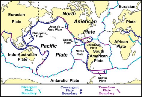 Map Of World Tectonic Plate Boundaries - Gretal Gilbertine