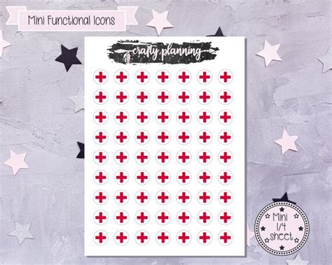 Red Cross Stickers Medical Stickers Hospital Stickers | Etsy