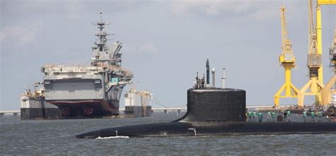 USS Mississippi submarine leaves port as LHA 6 assault ship launched - gulflive.com