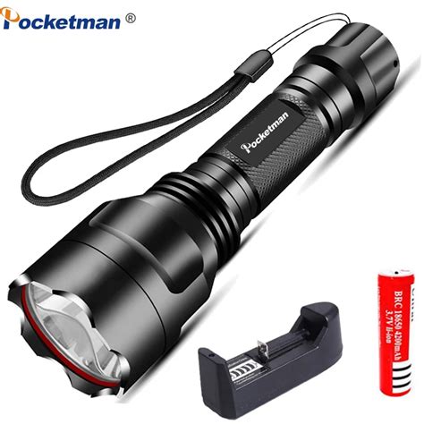 8000LM LED Flashlight Rechargeable Super Bright 5 Modes Multifunction Ultra Bright Torch ...