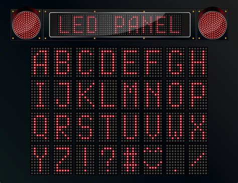 LED digital font on black background 6210342 Vector Art at Vecteezy