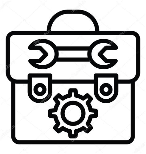 Toolkit Line Vector Icon — Stock Vector © vectorsmarket #171476456