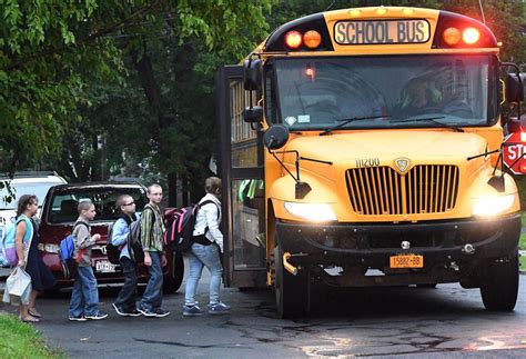 Passing A School Bus With Flashing Yellow Lights In Ny - School Walls