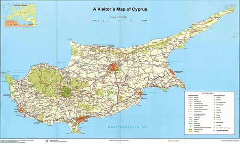 Large detailed road and tourist map of Cyprus. Cyprus large detailed ...