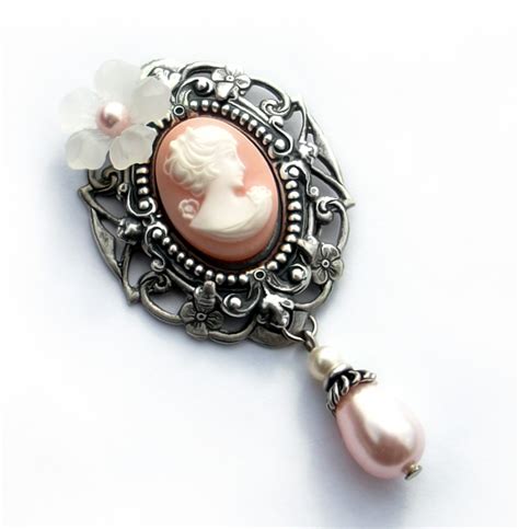 Pink Cameo Brooch by Aranwen on DeviantArt