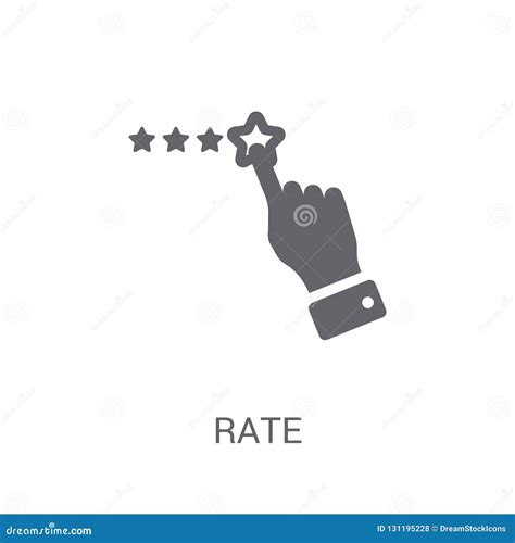 Rate Icon. Trendy Rate Logo Concept on White Background from Sta Stock Vector - Illustration of ...