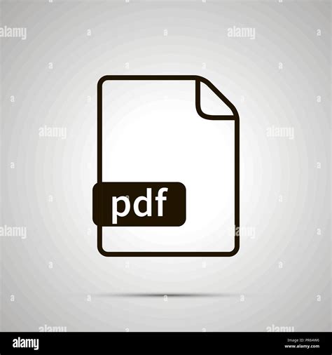 Simple black file icon with PDF extension on gray Stock Vector Image & Art - Alamy