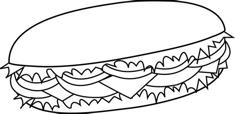 Free Sandwich Clipart Black And White, Download Free Sandwich Clipart Black And White png images ...