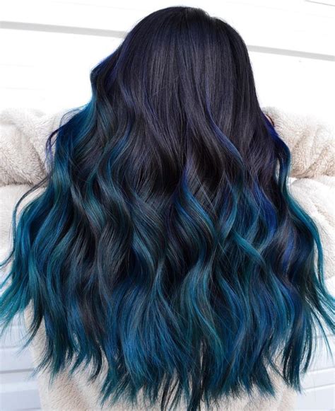 26 Dark Blue Hair Looks for Moody, Melty Vibes | Hair styles, Hair highlights, Brunette hair color