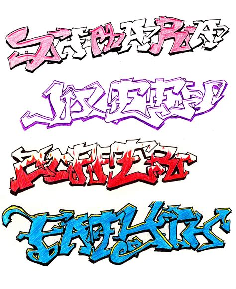 9 Steps of How to Draw Graffiti Names? || Graffiti Tutorial