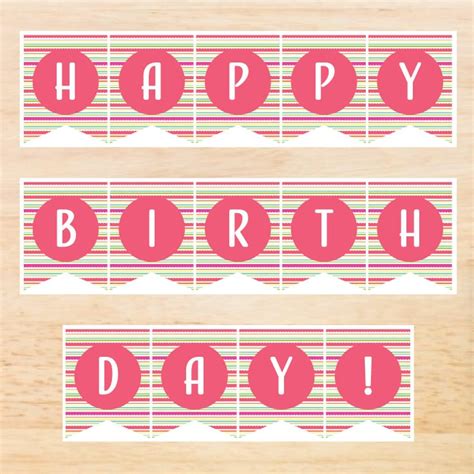 Free Happy Birthday Banner Printable Pdf - PRINTABLE TEMPLATES