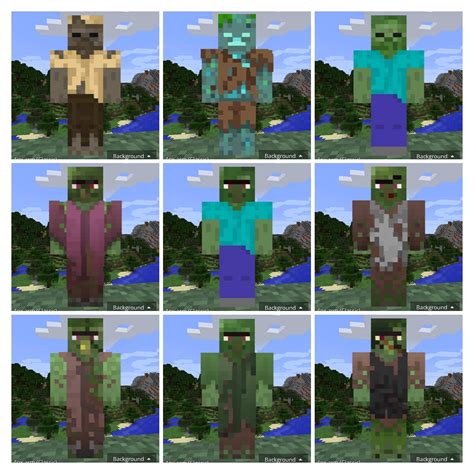 My Minecraft Skins: For Pocket Edition Of Minecraft. Husk Drowned Zombie Priest Zombie Zombie ...