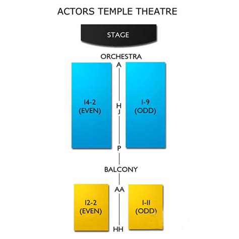 Actors Temple Theatre Seating Chart - Theatre In New York