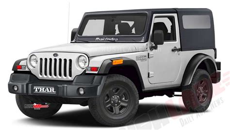 2020 Mahindra Thar SUV production ready render - Based on new spy shots