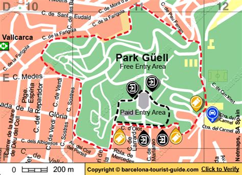 What Is The Location Address Of Park Guell In Barcelona?