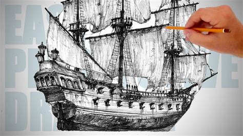 Black Pearl Pirate Ship Drawings