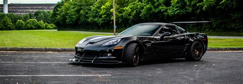 Black Chevrolet C6 Z06 Corvette - Forgestar F14 Wheels in… | Forgestar