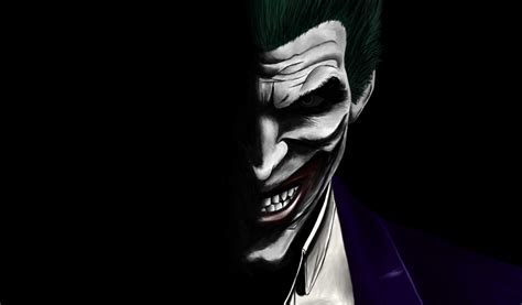 Download 1024x600 wallpaper joker, dark, dc comics, villain, artwork, netbook, tablet, playbook ...