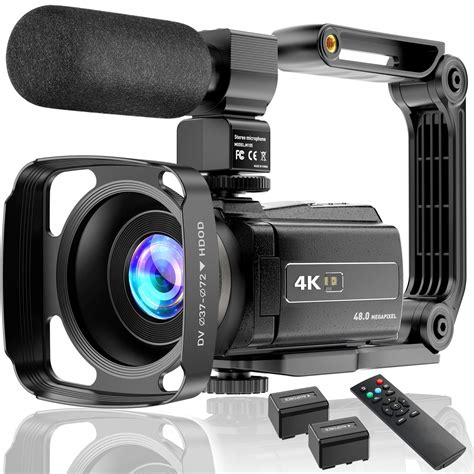 Buy 4K Video Camera Camcorder UHD 48MP WiFi IR Night Vision Vlogging Camera for YouTube Touch ...