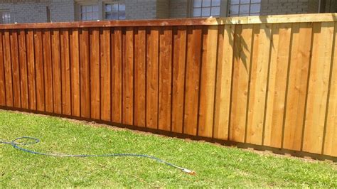 How we Stained our New Cedar Wood Fence - YouTube