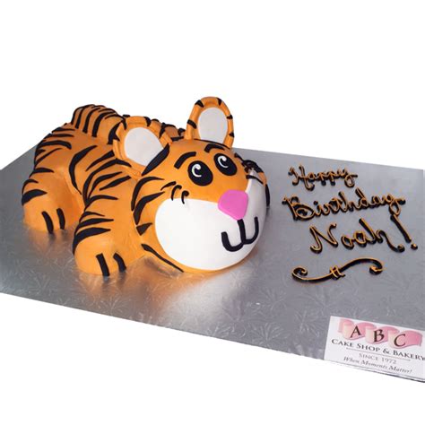 (1901) Tiger Shaped Birthday Cake - ABC Cake Shop & Bakery