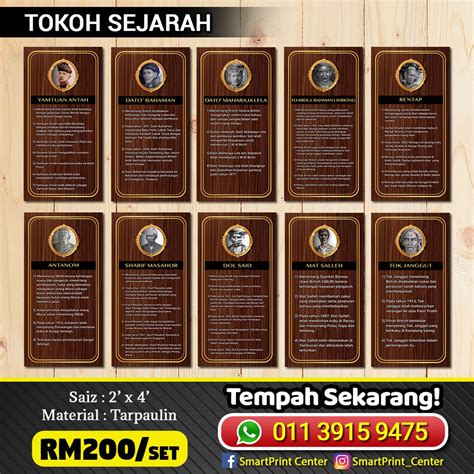 BANNER MERDEKA - TOKOH SEJARAH MALAYSIA (SAIZ BESAR) | Shopee Malaysia