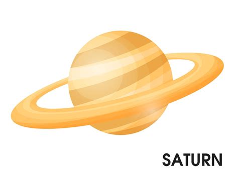 Saturn and its rings. 593984 Vector Art at Vecteezy