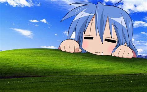 HD wallpaper: lucky star windows xp anime izumi konata Technology ...