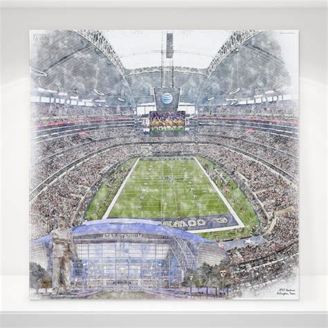 AT&T Stadium Football Stadium Print, Dallas Cowboys Football