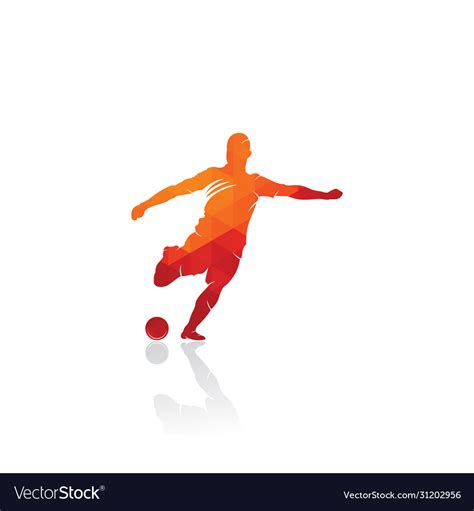 Soccer and football player man logo design Vector Image