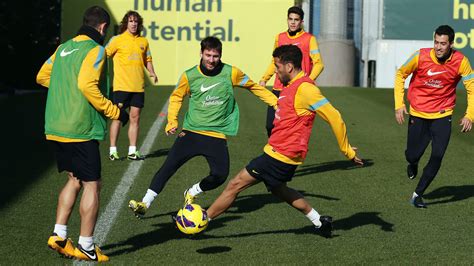 Messi takes a full part in training