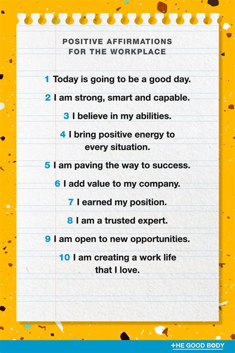 45 Positive Work Affirmations for Career Success