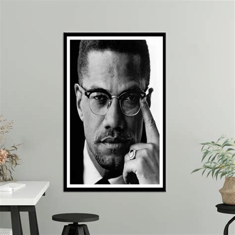 Glass Malcom X Wall Art - Etsy