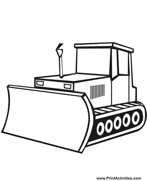 Bulldozer Coloring Page