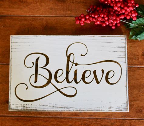 Believe Wood Believe Sign Rustic Christmas Signs | Etsy