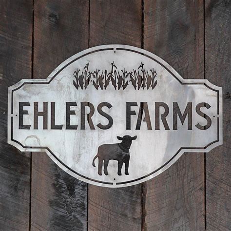 Custom Vintage Metal Farmhouse Sign - Family Name Farm Wall Art ...