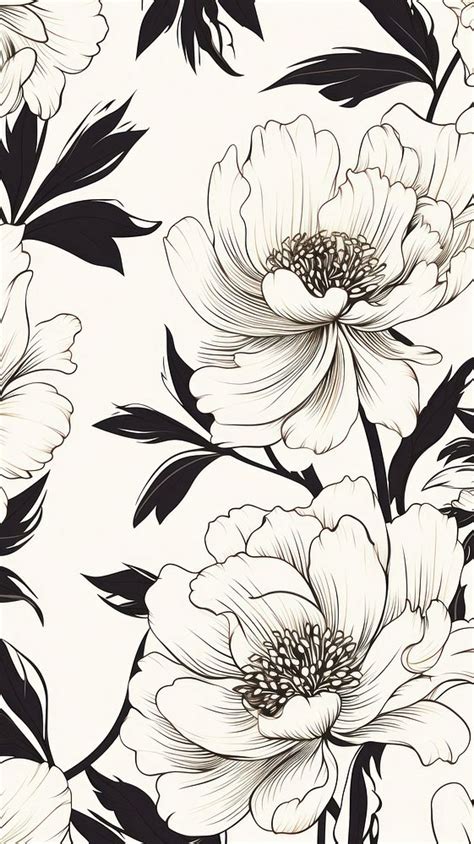 Chinese peony pattern drawing flower. | Free Photo Illustration - rawpixel