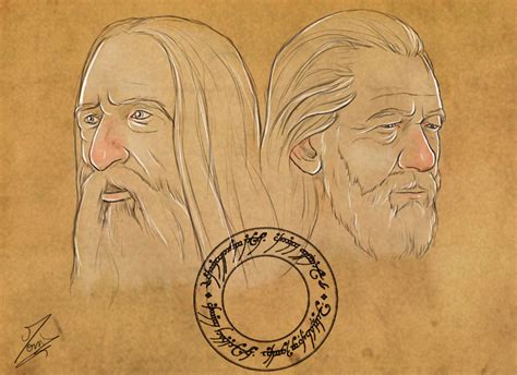 Gandalf and Saruman by Moumou38 on DeviantArt