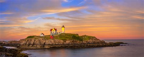 Nubble Lighthouse Sunset Fine Art Photo Print For Sale | Photos by ...