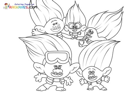 trolls coloring page easy ready for download