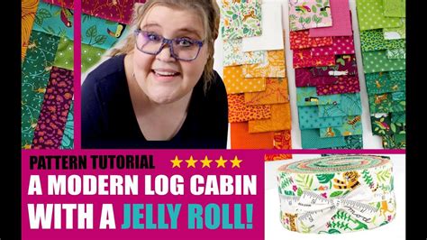 Modern Log Quilt Cabin Tutorial! (Using A PRETTY Jelly Roll 😲) - 2024