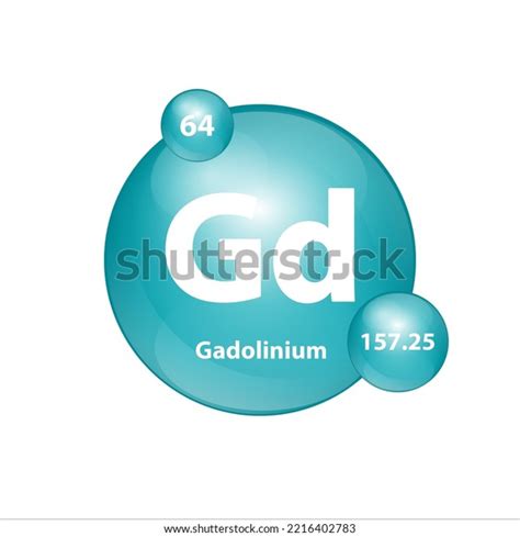 Gadolinium Gd Icon Structure Chemical Element Stock Vector (Royalty ...