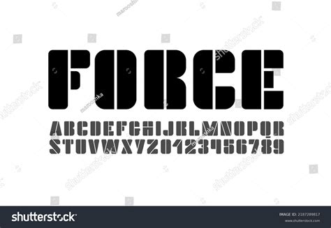 Abstract Font Thick Alphabet Bold Letters Stock Vector (Royalty Free ...